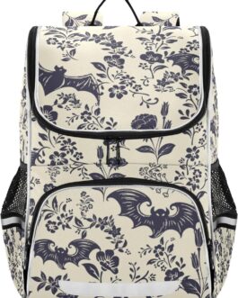 Goth Bat Flowers Backpack