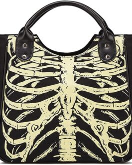Gothic Backpack, Canvas Skull Crossbody Shoulder Bag