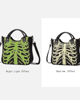 Gothic Backpack, Canvas Skull Crossbody Shoulder Bag