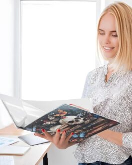 Skeleton Skulls, 3 Ring Binder, Three Ring Binders with Clipboard Fit 8.5” x 11”