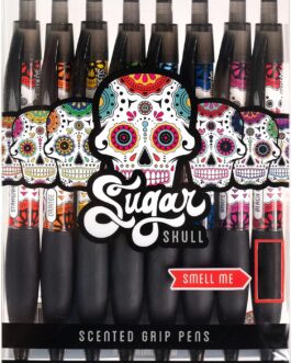 Sugar Skull, Scented Pens, Black Ink, Medium Point – 8 Count
