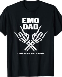 Funny Emo Goth Dad Emo Dad T-Shirt – Men’s Black V-Neck Short Sleeve Classic Fit T-Shirt – Small