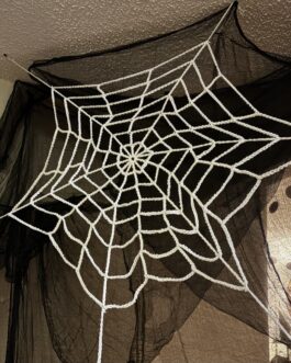 Creepy Crochet Spiderweb in White