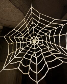 Creepy Crochet Spiderweb in White