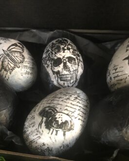 Creepy Easter | Primitive Easter | Goth Easter | Decoupaged Eggs