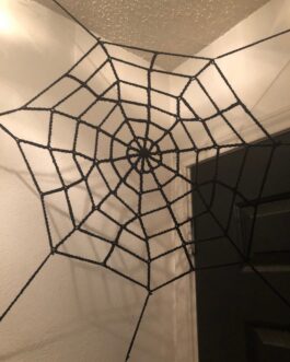Black Spiderweb | Crocheted Spiderweb | Witchy Aesthetic | Spooky Decor