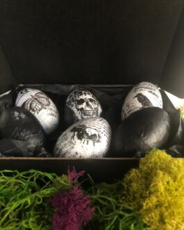 Creepy Easter | Primitive Easter | Goth Easter | Decoupaged Eggs